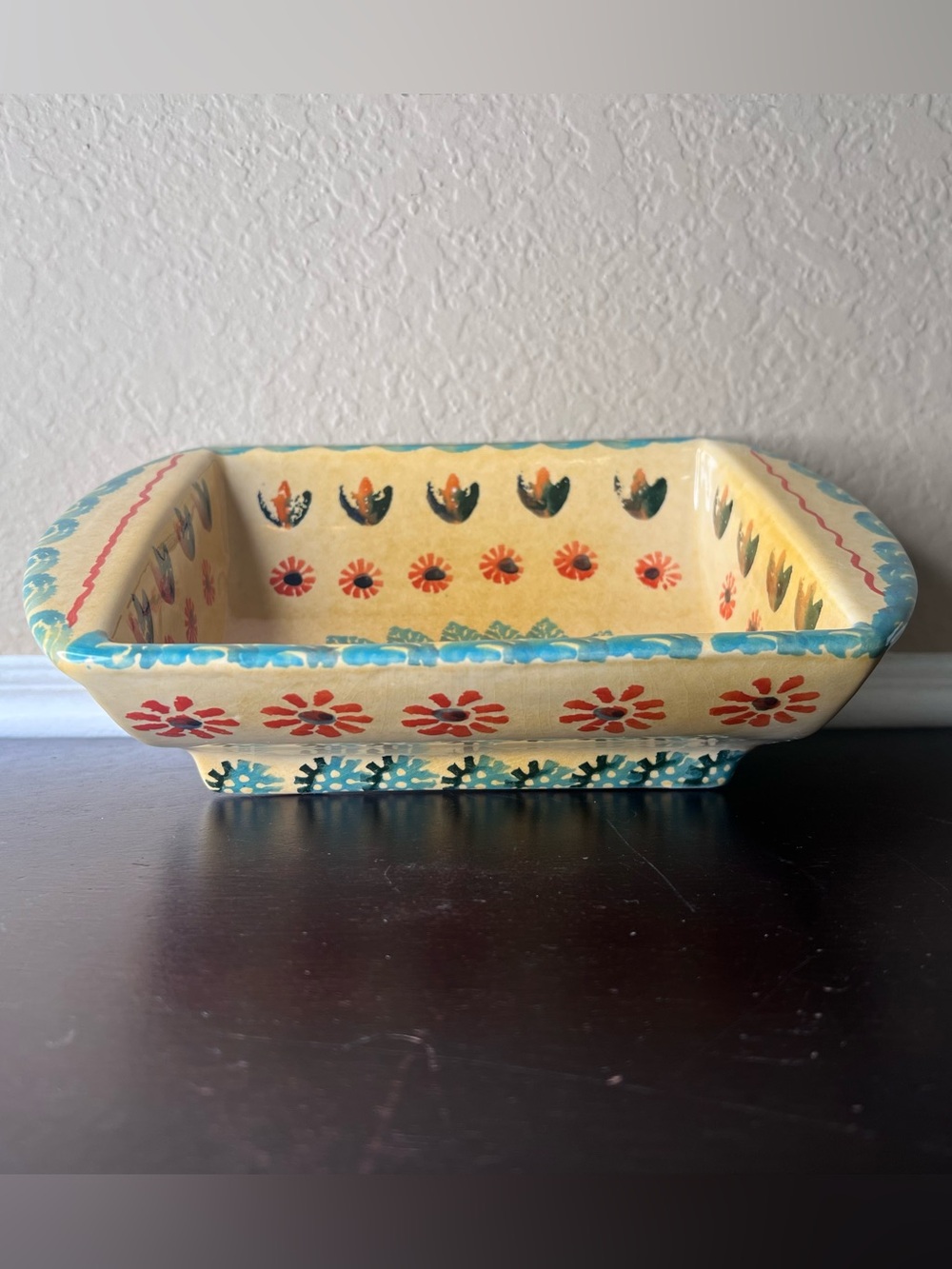 Vintage Italica ARS Italy Hand Painted Tuscan Pottery Serving Bowl
